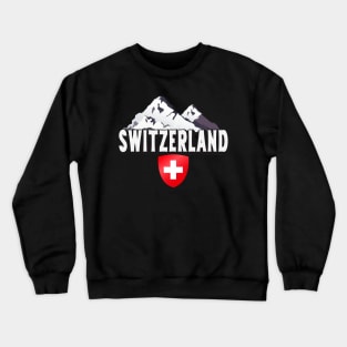 Switzerland Home Mountains Swiss Crewneck Sweatshirt